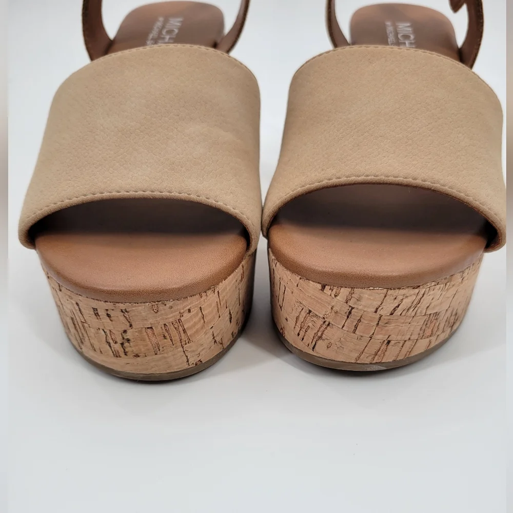 Michael by Michael Shannon Tan Nude Wedge Shoes Women's Size 7